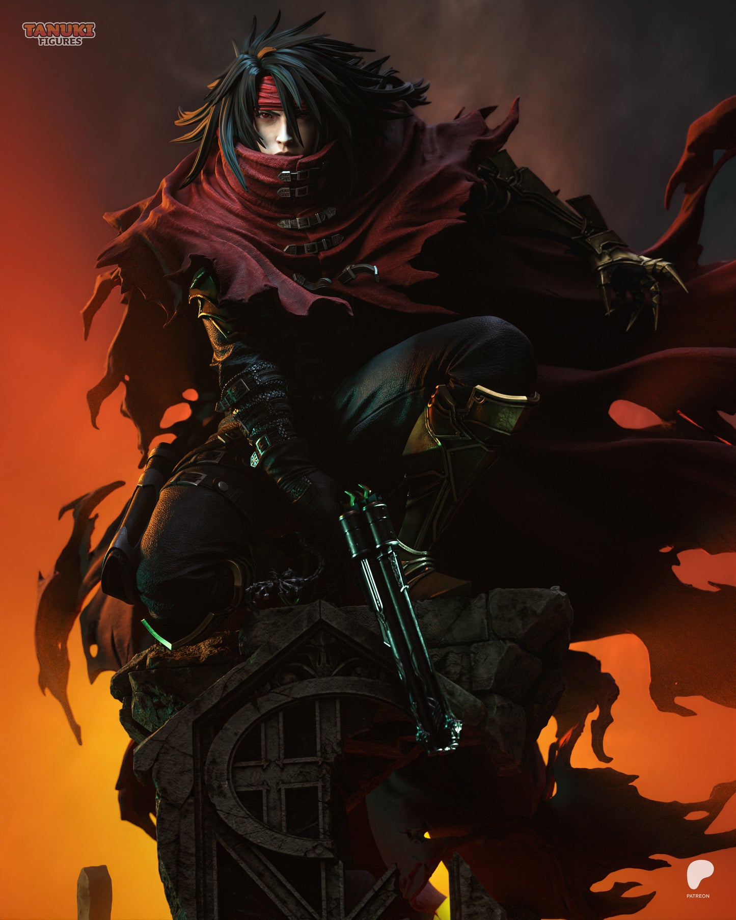 Vincent Valentine Statue 3D-Printed Kit