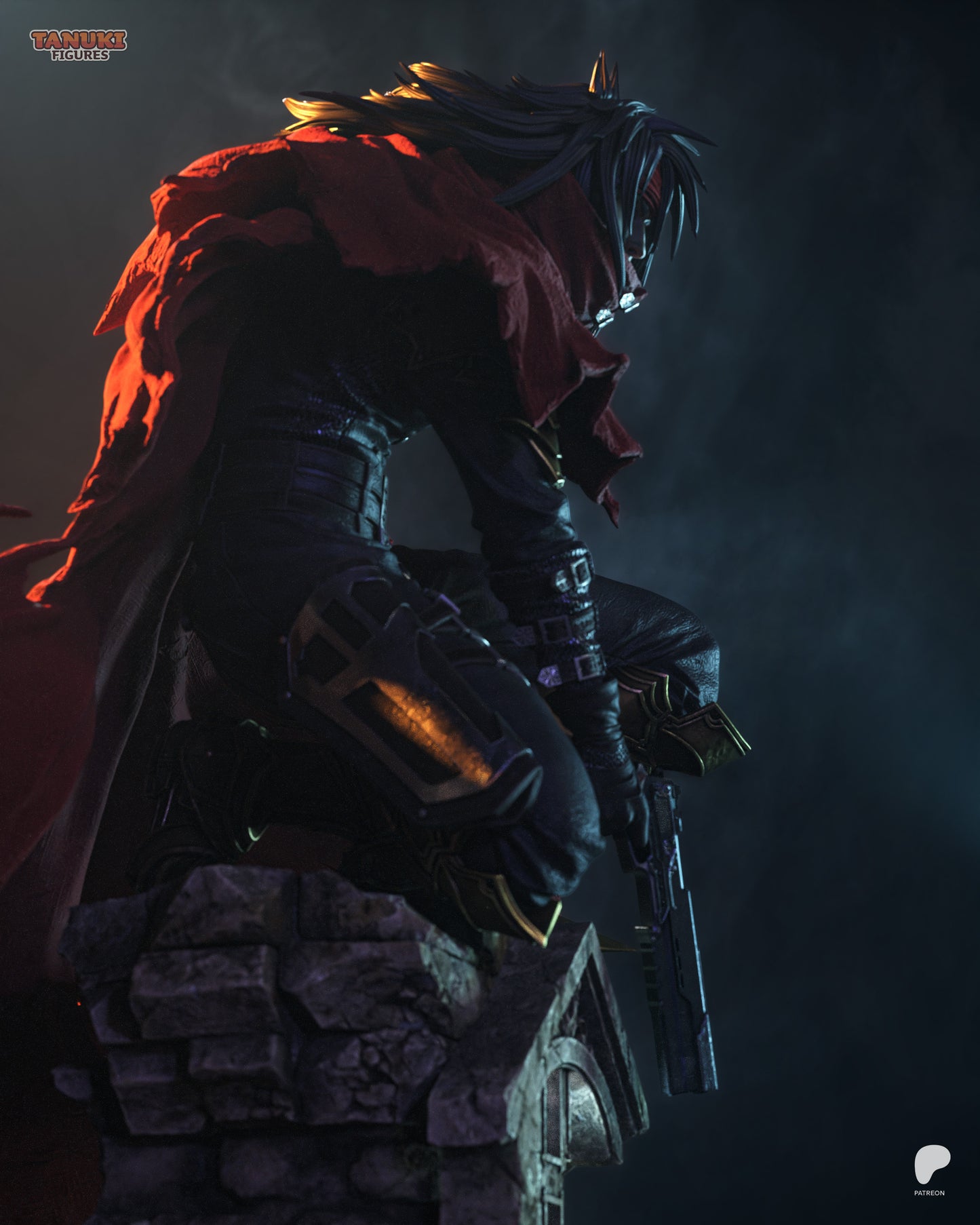 Vincent Valentine Statue 3D-Printed Kit