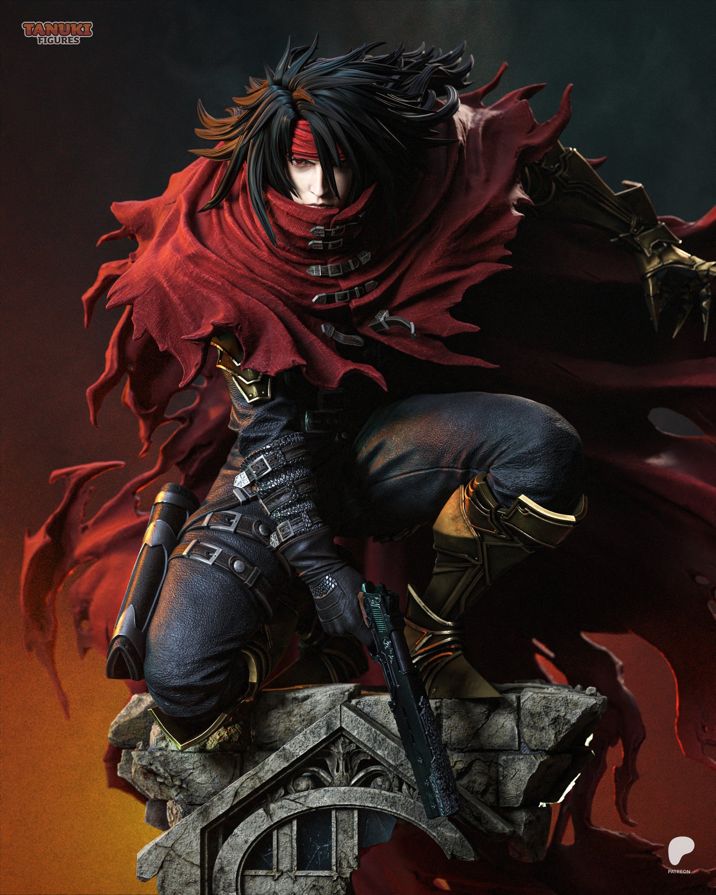 Vincent Valentine Statue 3D-Printed Kit