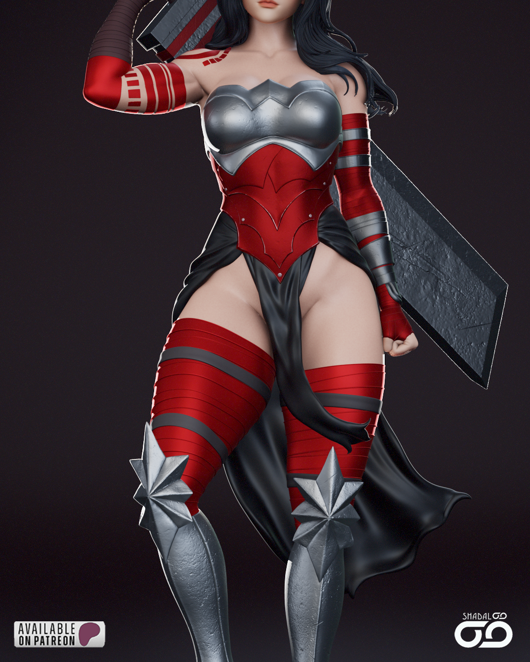 Absolute Wonder Woman Statue 3D-Printed Kit