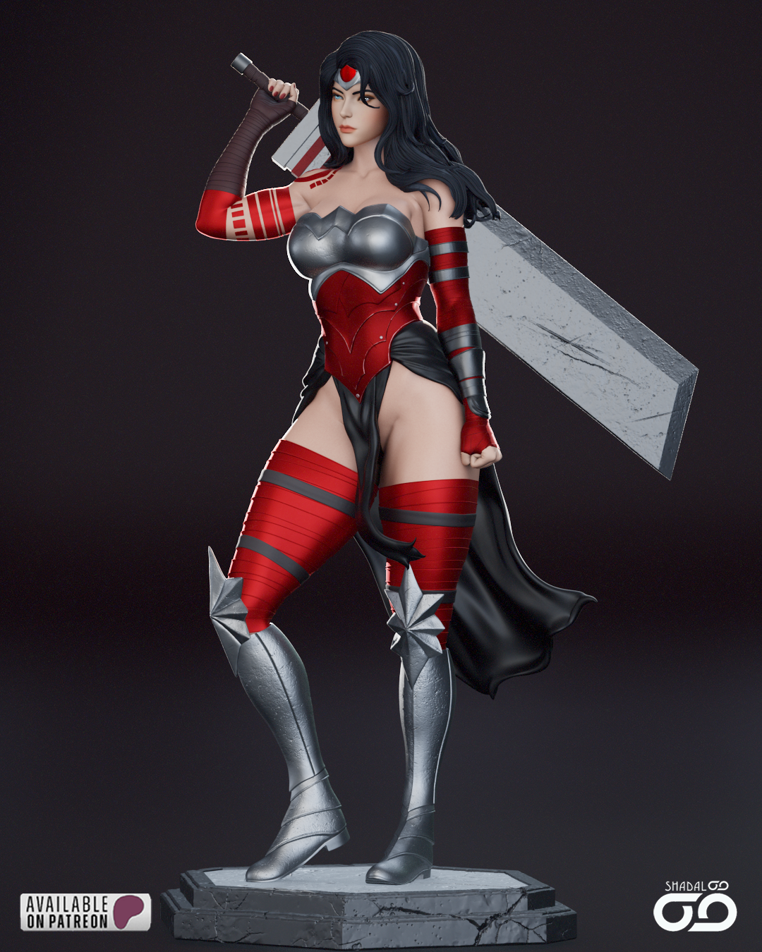 Absolute Wonder Woman Statue 3D-Printed Kit