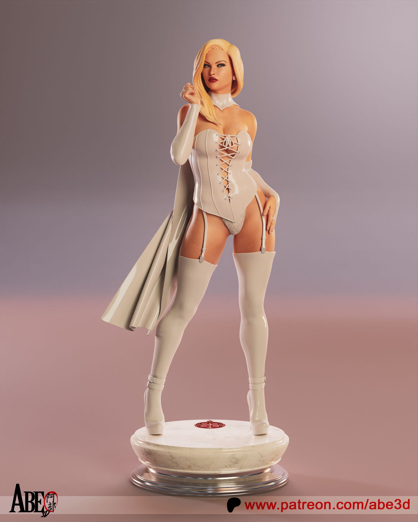 Emma Frost White Queen Statue 3D-Printed Kit