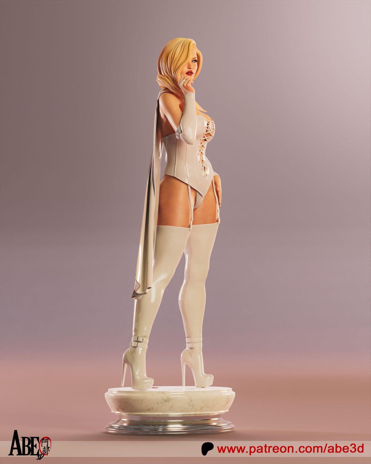 Emma Frost White Queen Statue 3D-Printed Kit