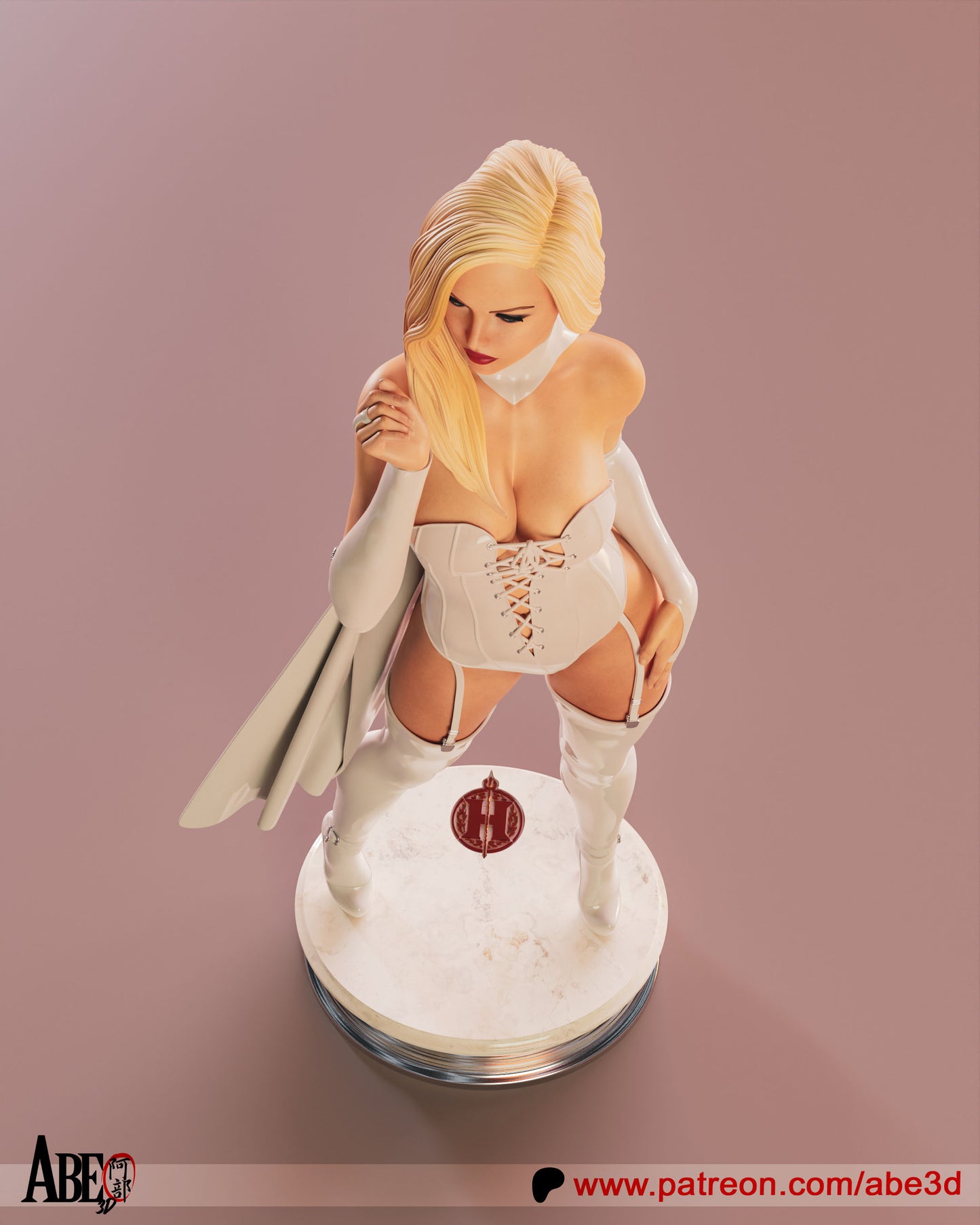 Emma Frost White Queen Statue 3D-Printed Kit