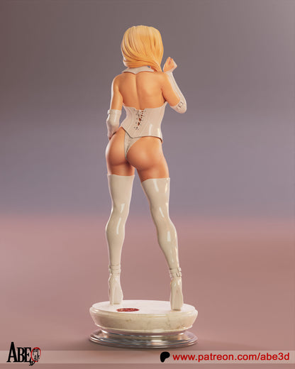 Emma Frost White Queen Statue 3D-Printed Kit