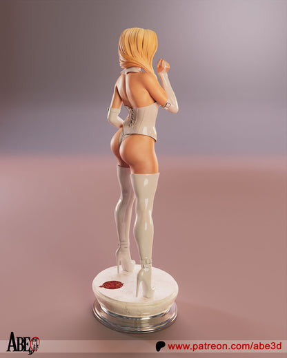 Emma Frost White Queen Statue 3D-Printed Kit