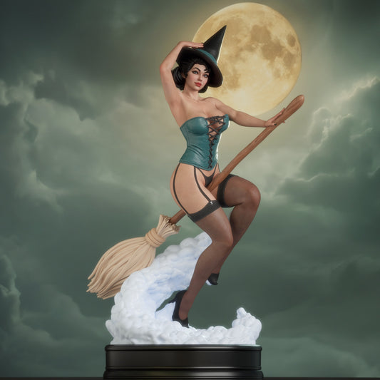 Witch Bombshell Statue 3D-Printed Kit