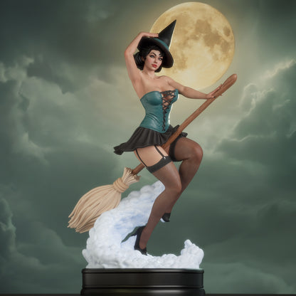 Witch Bombshell Statue 3D-Printed Kit