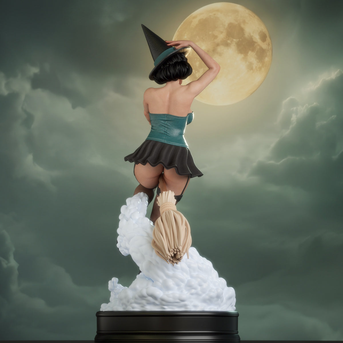 Witch Bombshell Statue 3D-Printed Kit