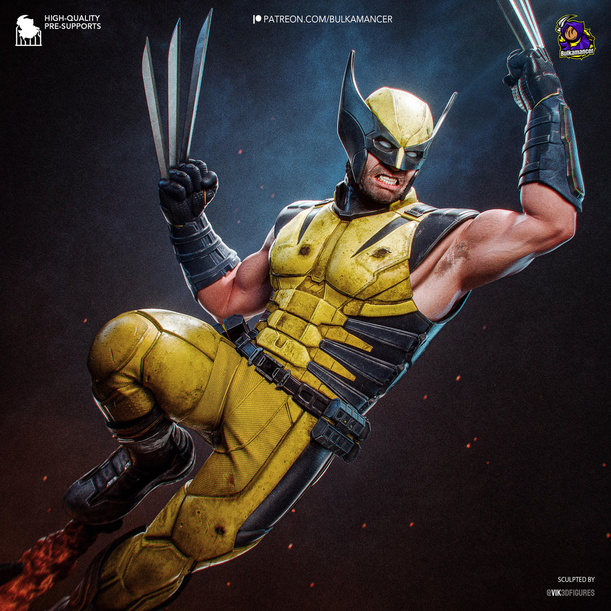 Wolverine Statue 3D-Printed Kit