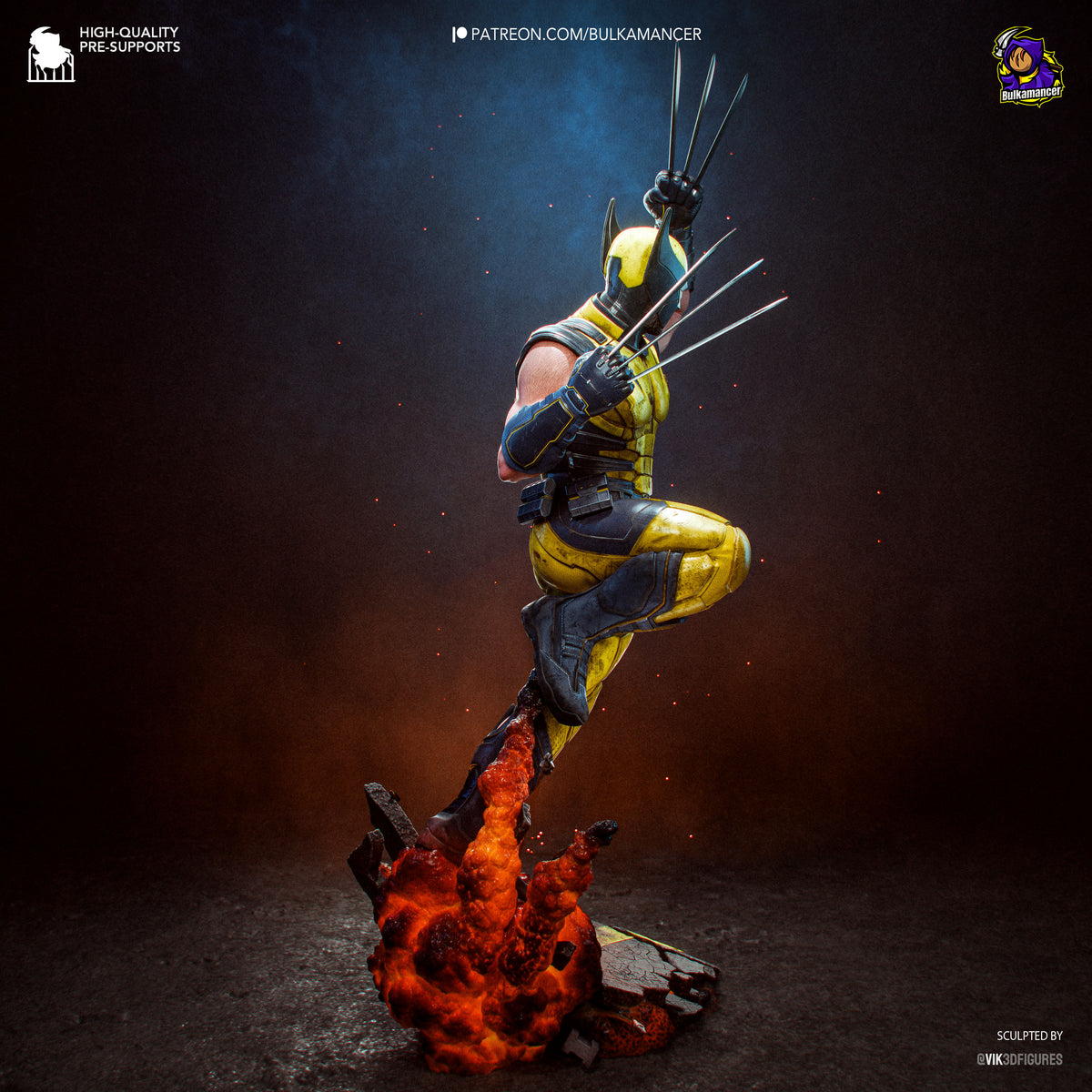 Wolverine Statue 3D-Printed Kit