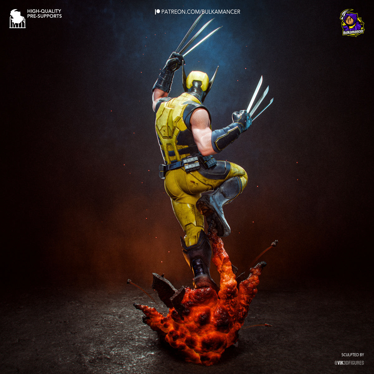 Wolverine Statue 3D-Printed Kit