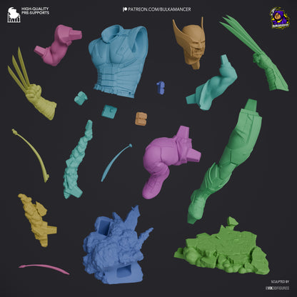 Wolverine Statue 3D-Printed Kit