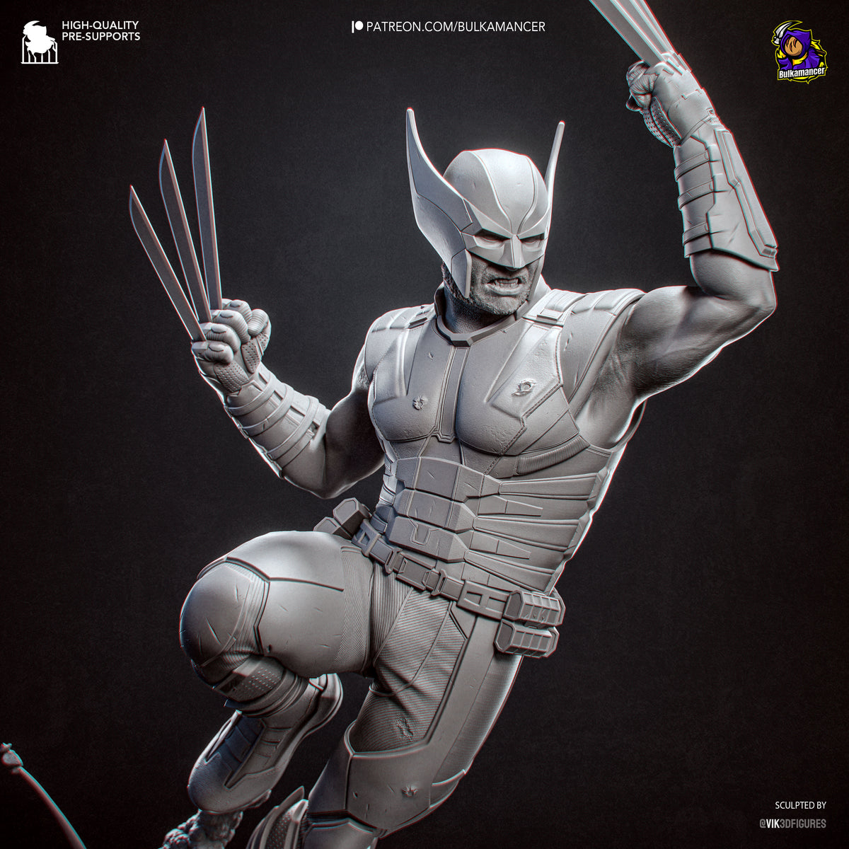 Wolverine Statue 3D-Printed Kit