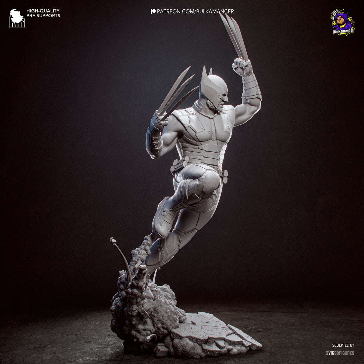 Wolverine Statue 3D-Printed Kit