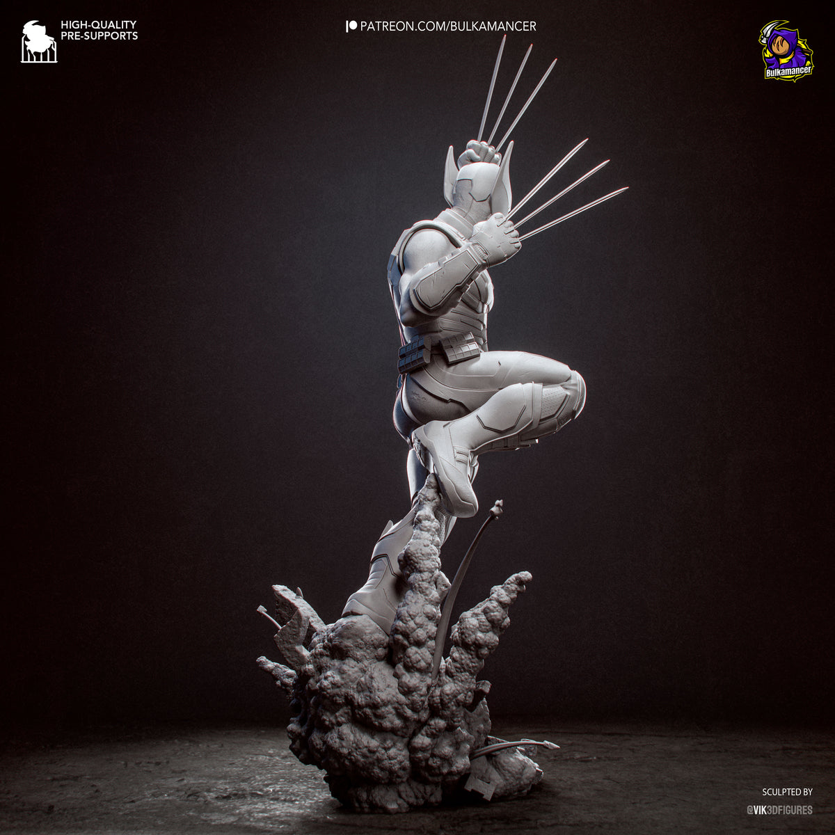 Wolverine Statue 3D-Printed Kit