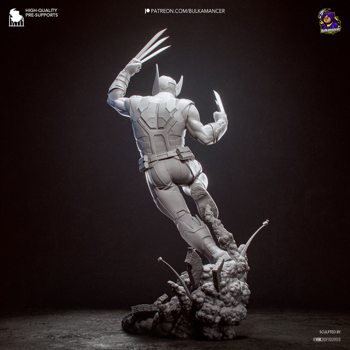 Wolverine Statue 3D-Printed Kit