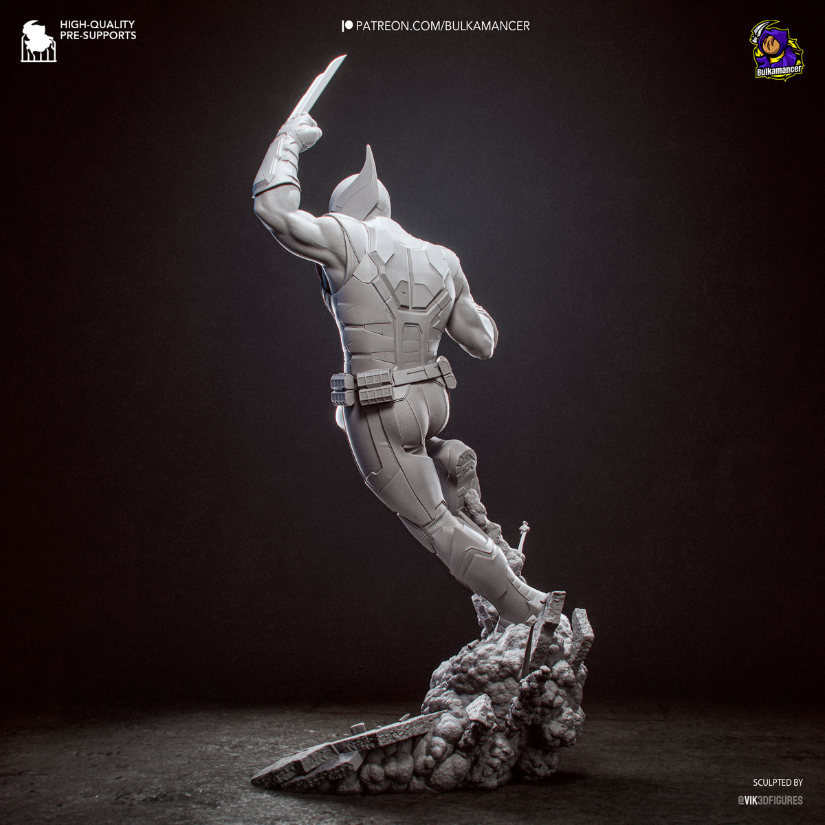 Wolverine Statue 3D-Printed Kit