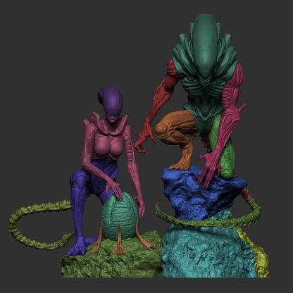 Xenomorphs Statues 3D-Printed Kit