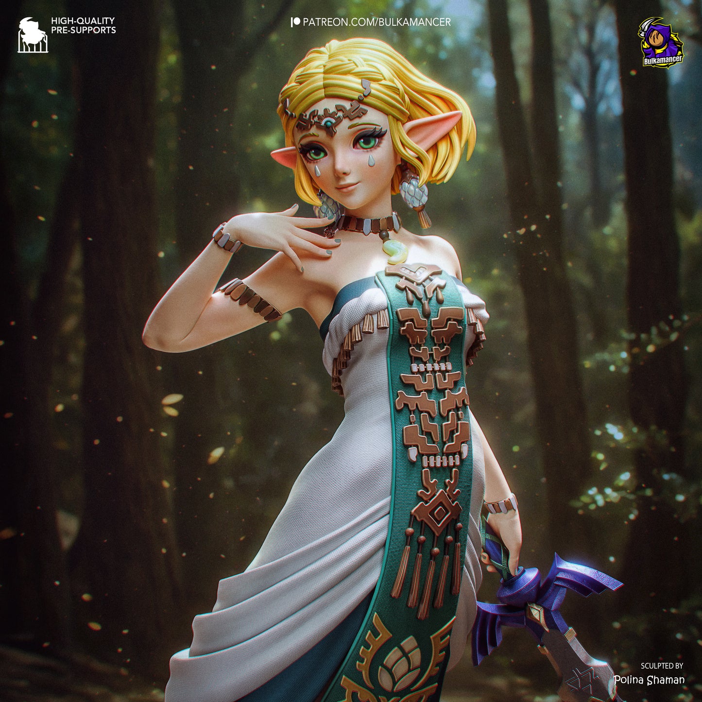 Zelda Statue 3D-Printed Kit