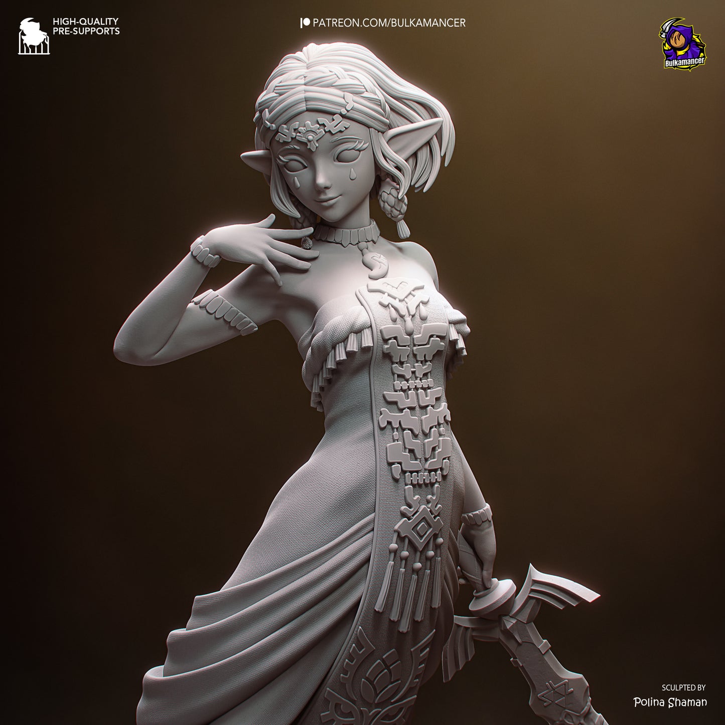 Zelda Statue 3D-Printed Kit