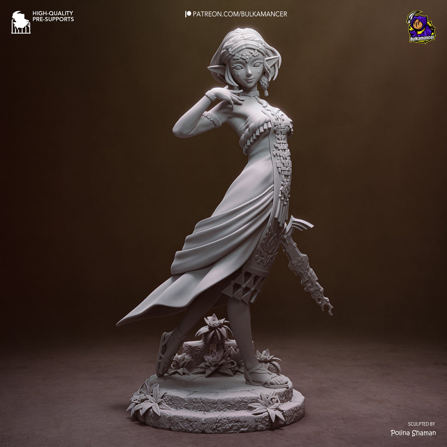 Zelda Statue 3D-Printed Kit