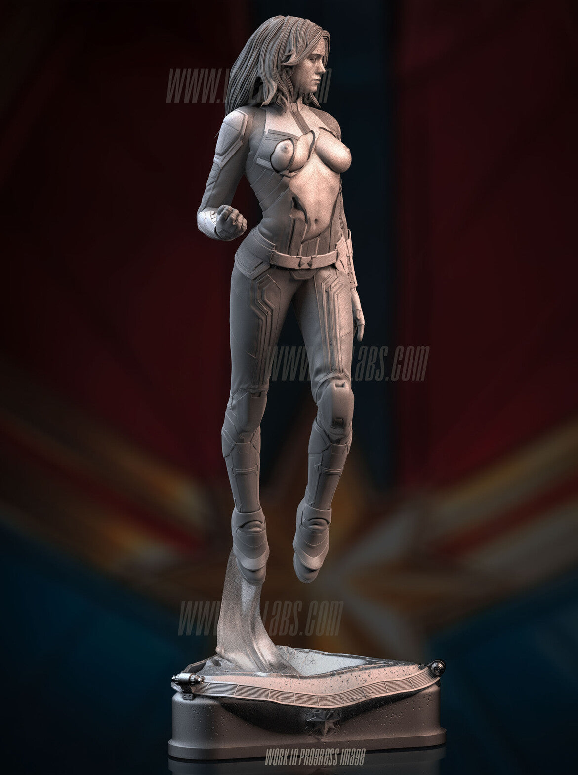 Captain Marvel Statue