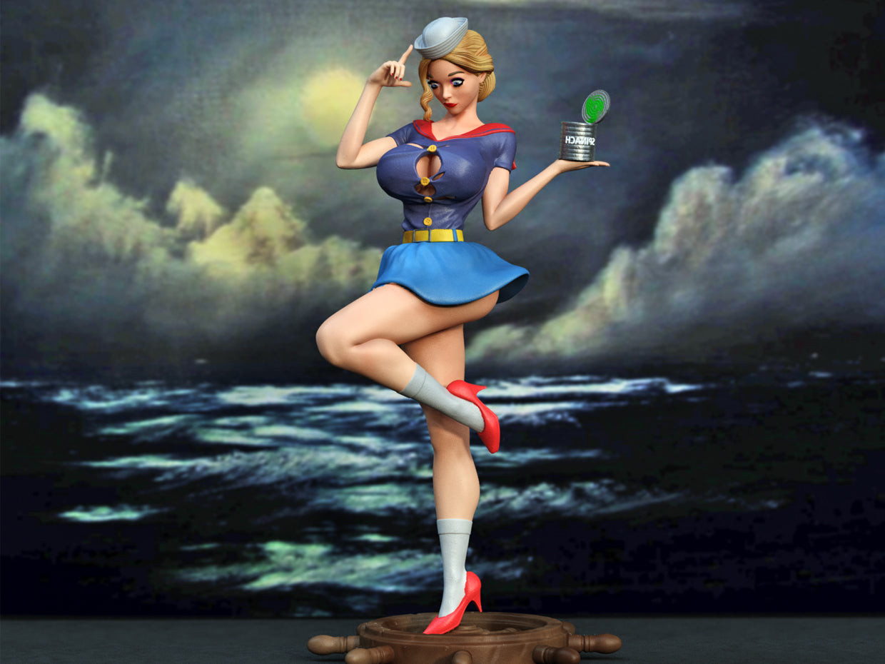 Popye Girl Statue 3D-Printed Kit