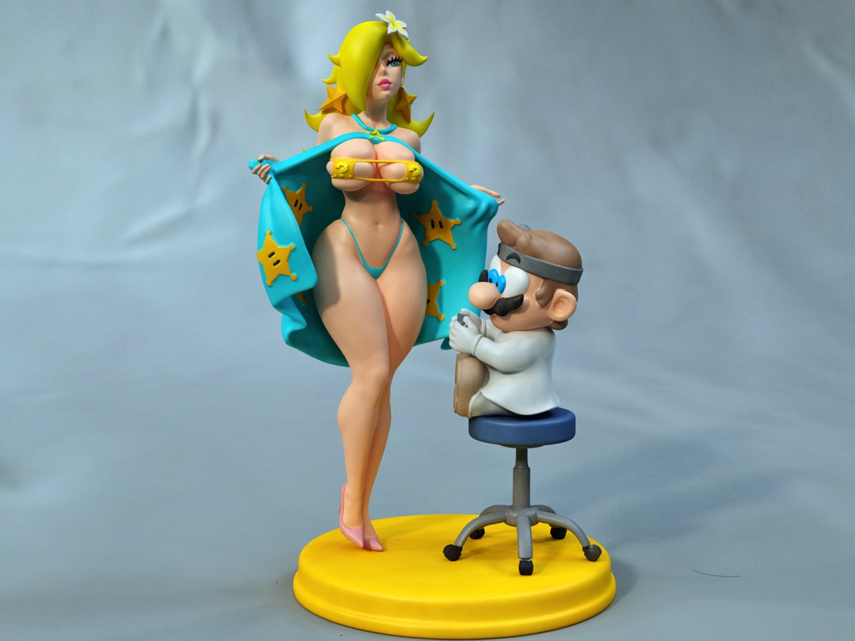 Peach & Dr. Mario Statue