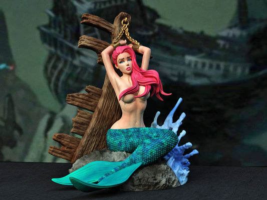 Captured Mermaid Statue