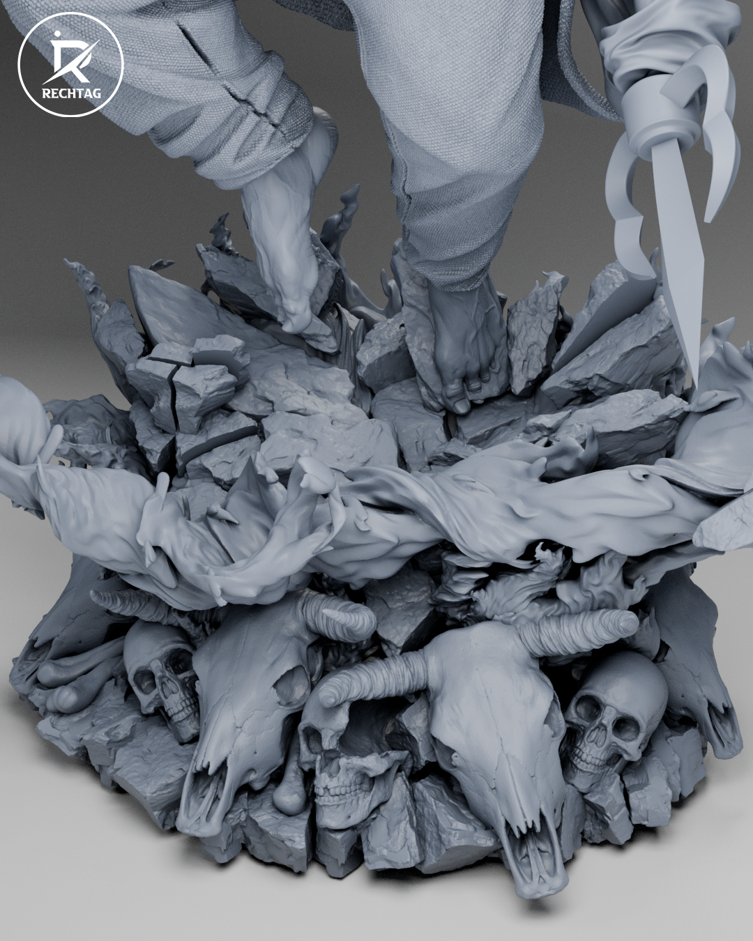 Ryomen Sukuna Statue 3D-Printed Kit