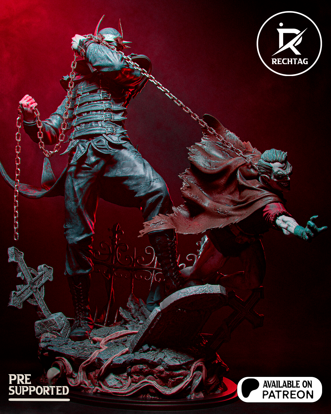 Batman Who Laughs Statue 3D-Printed Kit