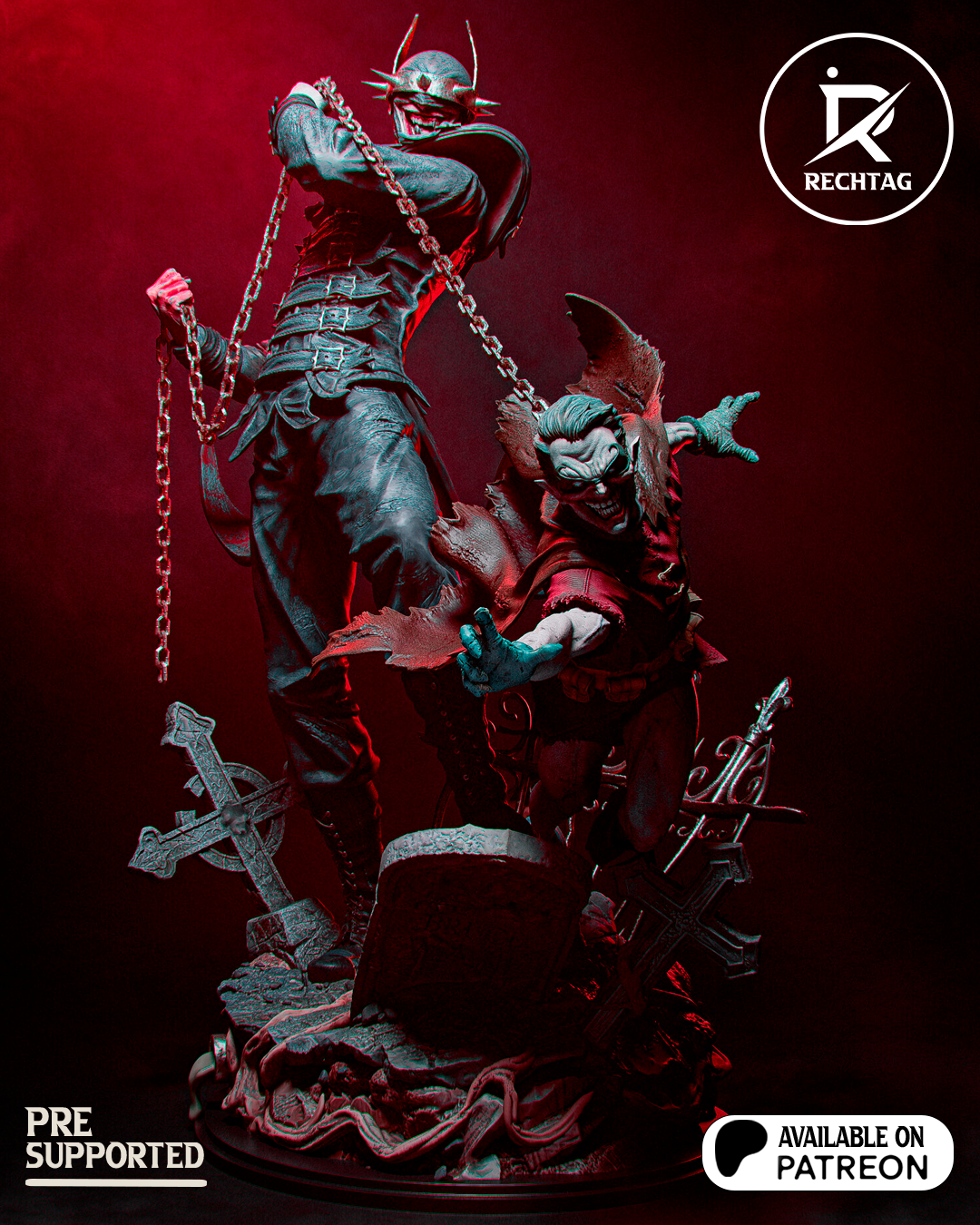 Batman Who Laughs Statue 3D-Printed Kit