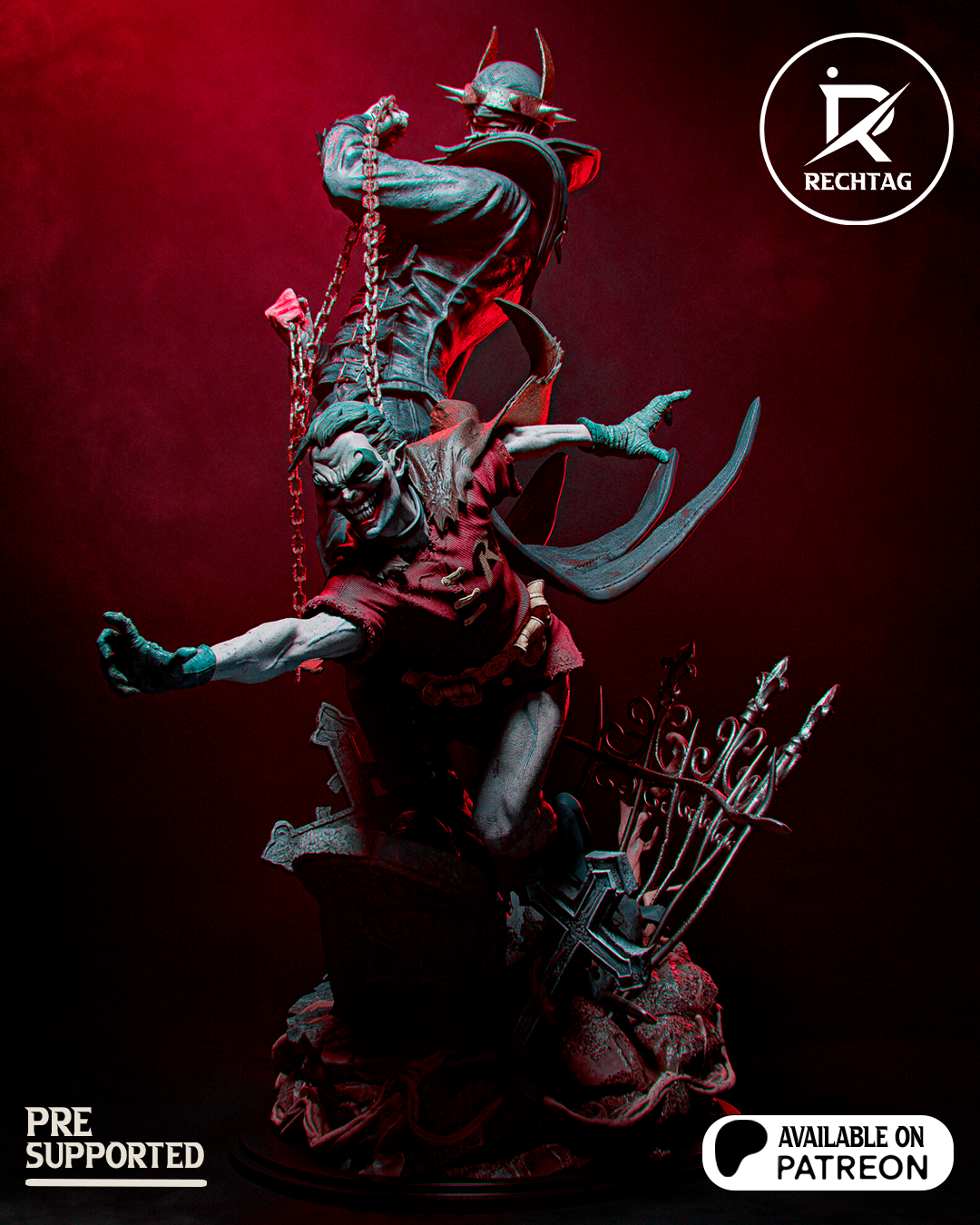 Batman Who Laughs Statue 3D-Printed Kit