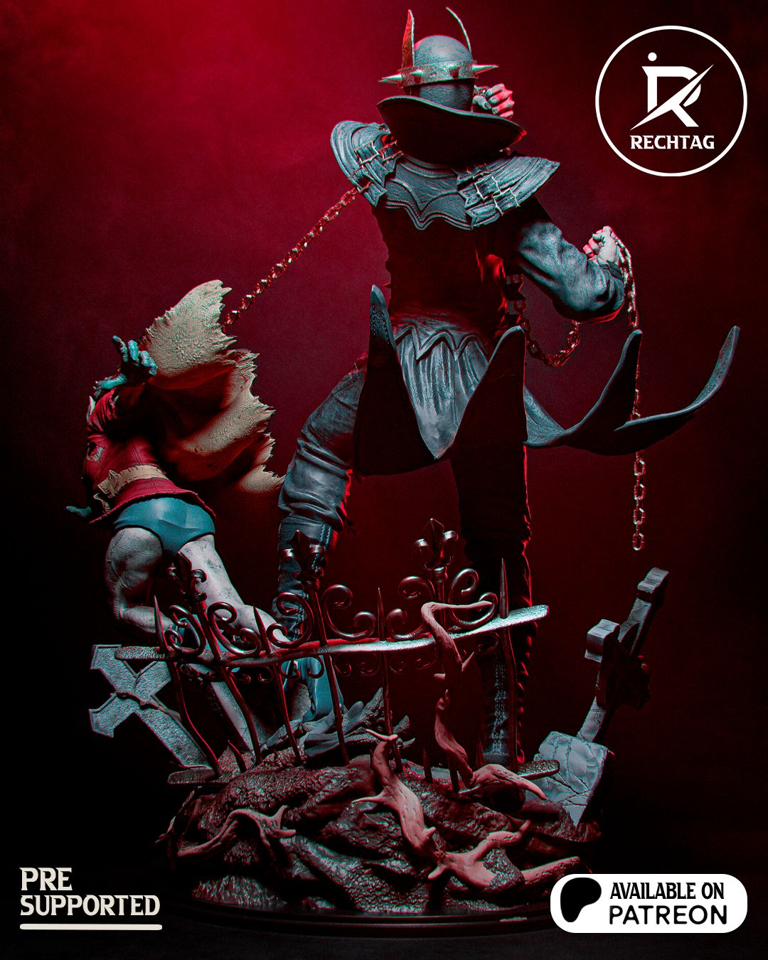 Batman Who Laughs Statue 3D-Printed Kit