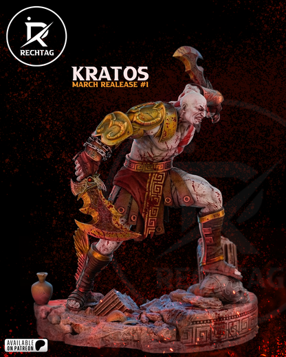 Kratos Statue 3D-Printed Kit