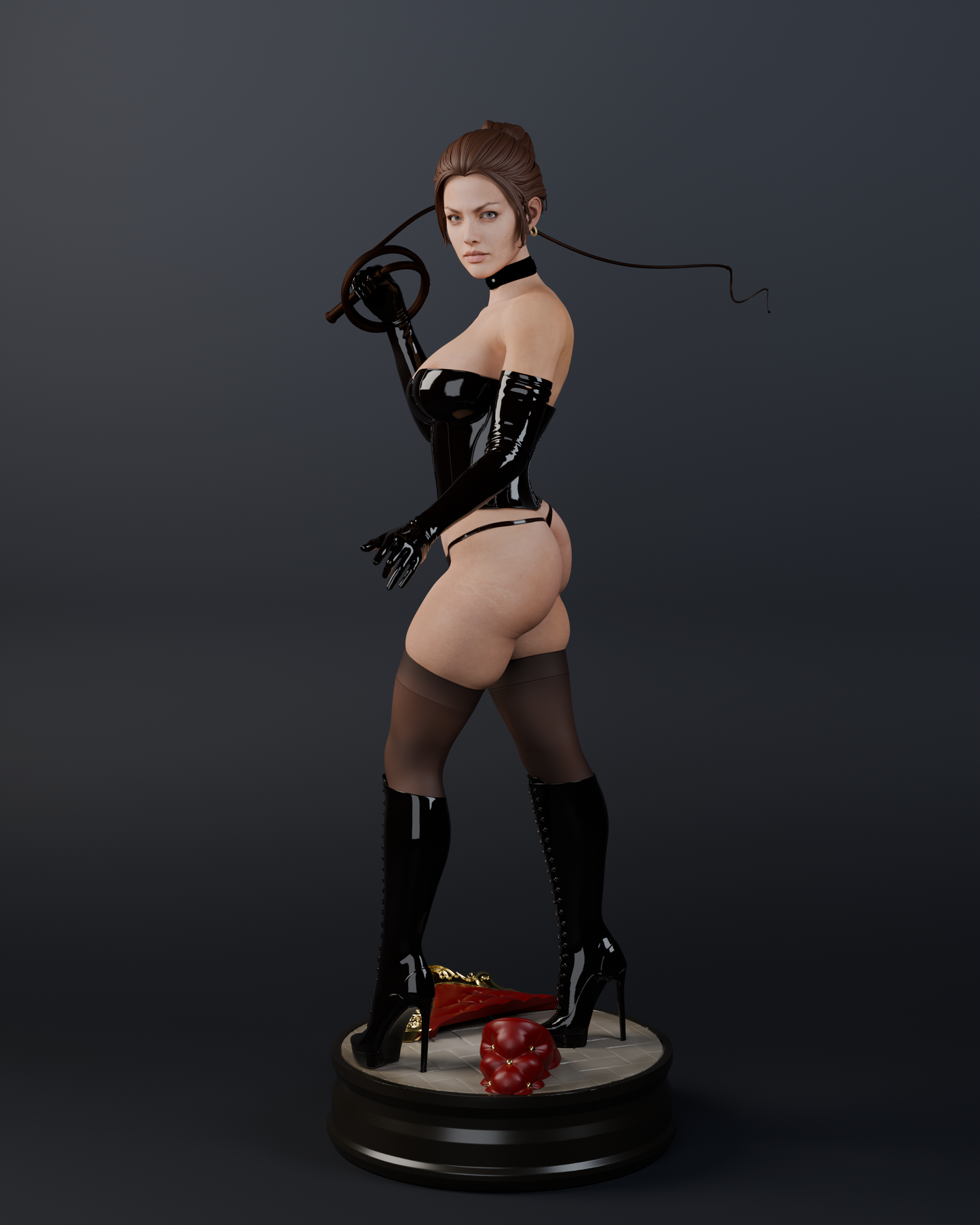 Black Queen Statue 3D-Printed Kit