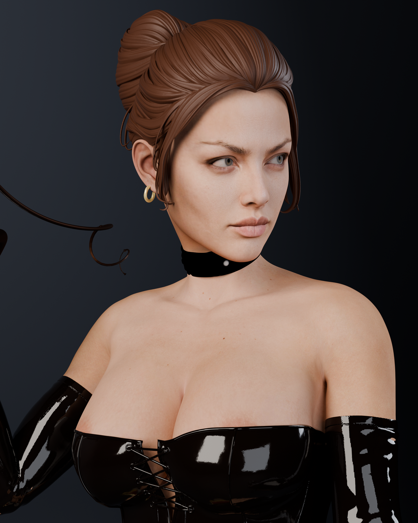 Black Queen Statue 3D-Printed Kit