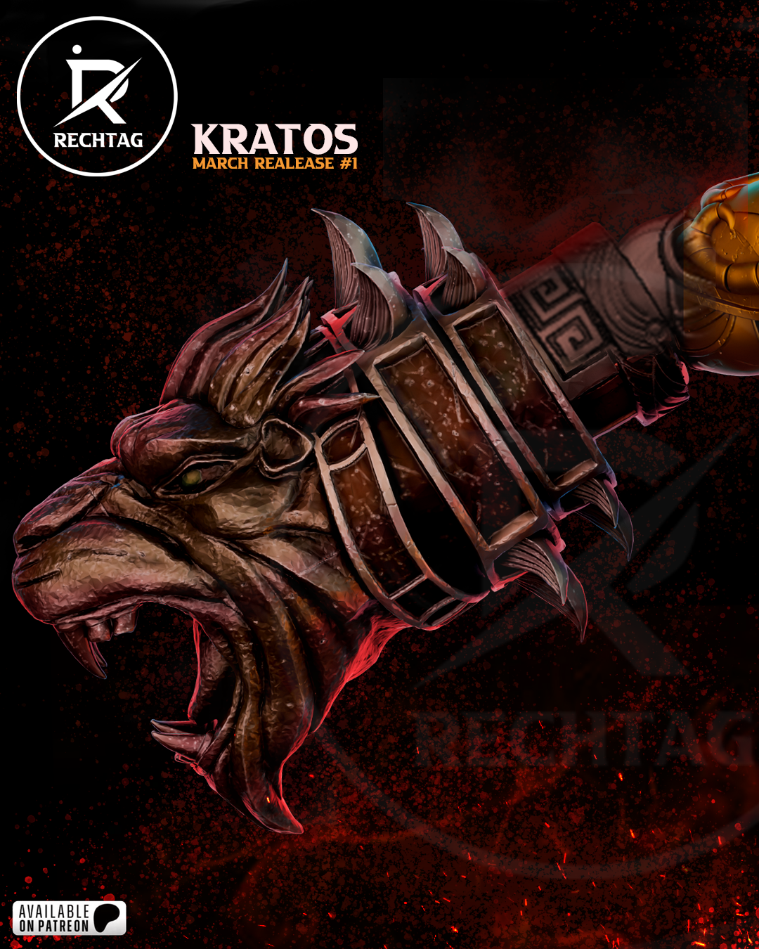 Kratos Statue 3D-Printed Kit