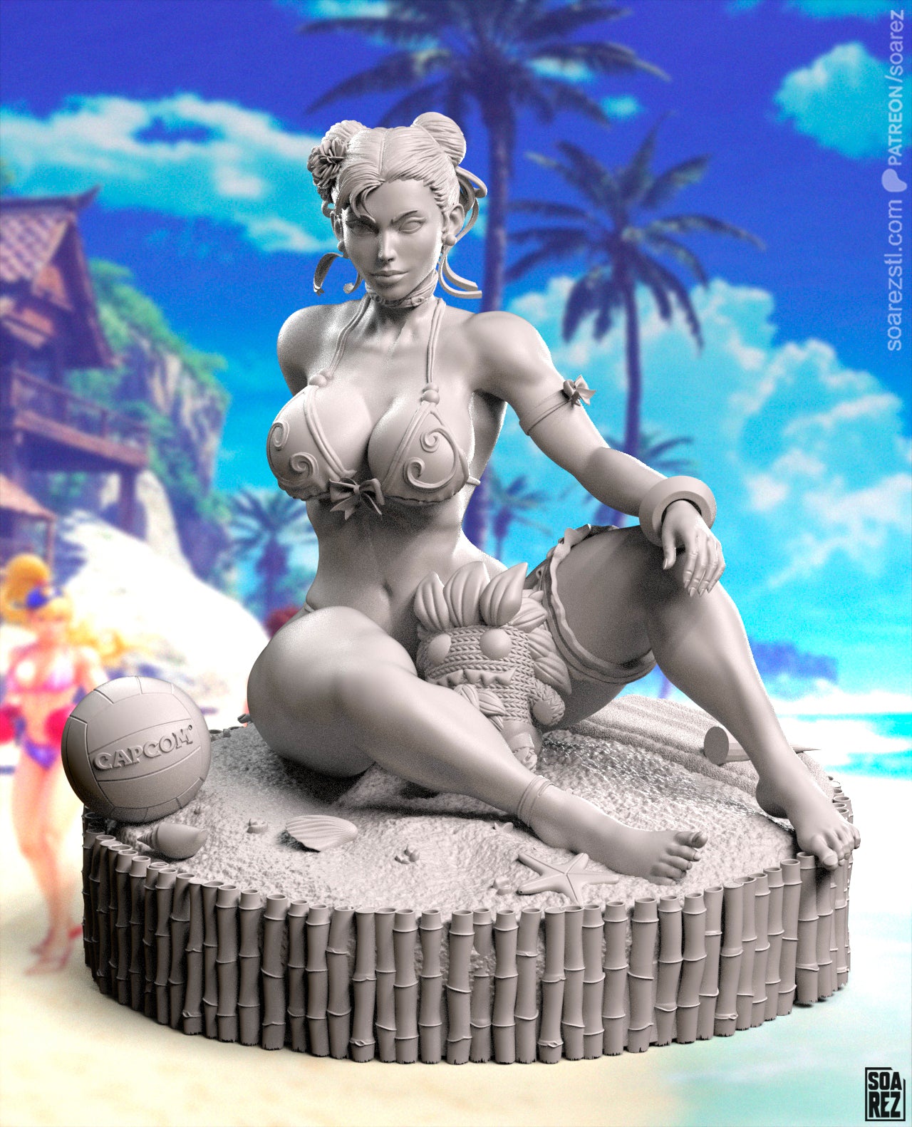 Chun-Li (Beach) Statue