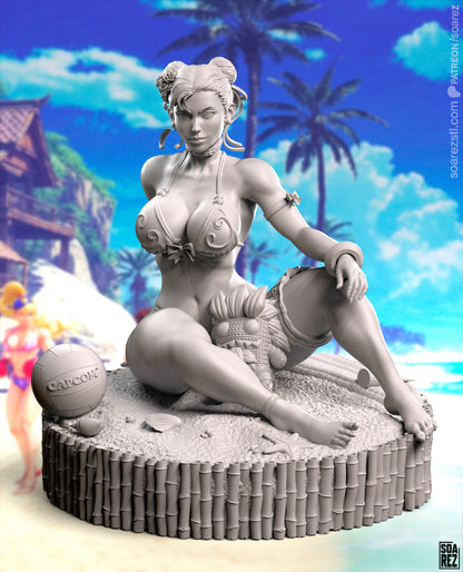 Chun-Li (Beach) Statue