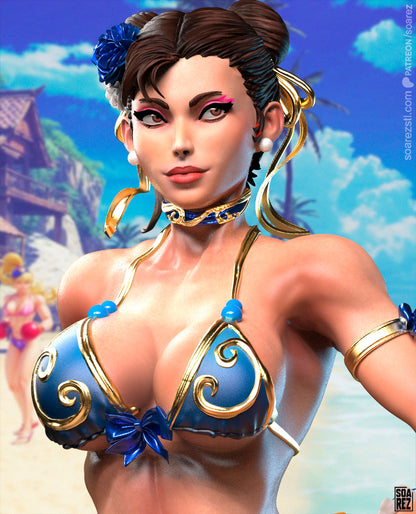 Chun-Li (Beach) Statue