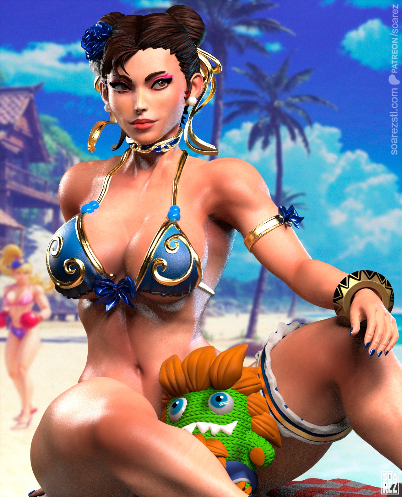 Chun-Li (Beach) Statue