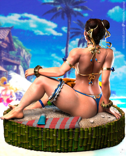 Chun-Li (Beach) Statue