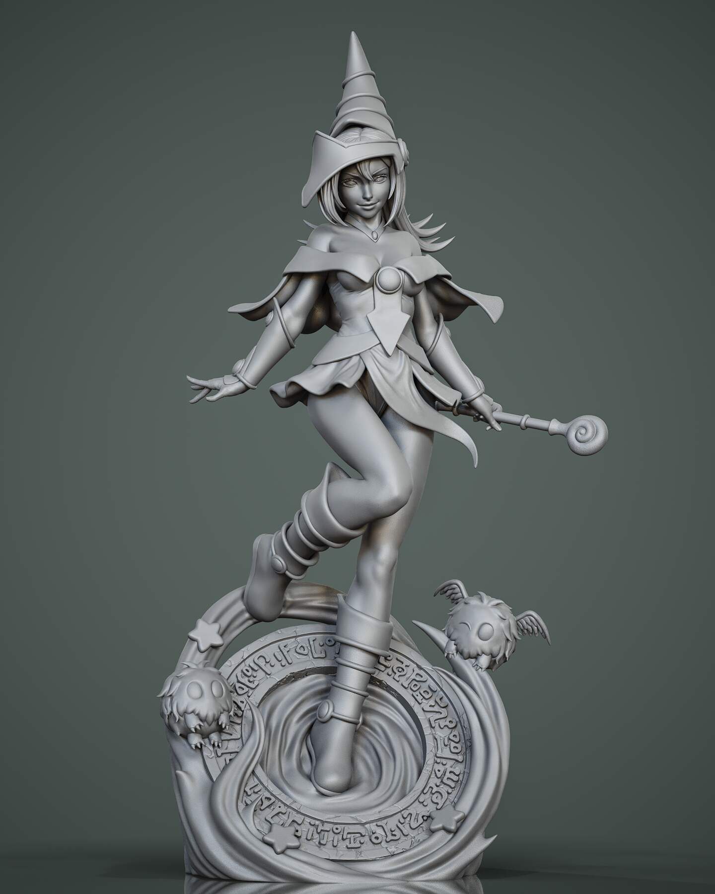 Dark Magician Girl Statue 3D-Printed Kit