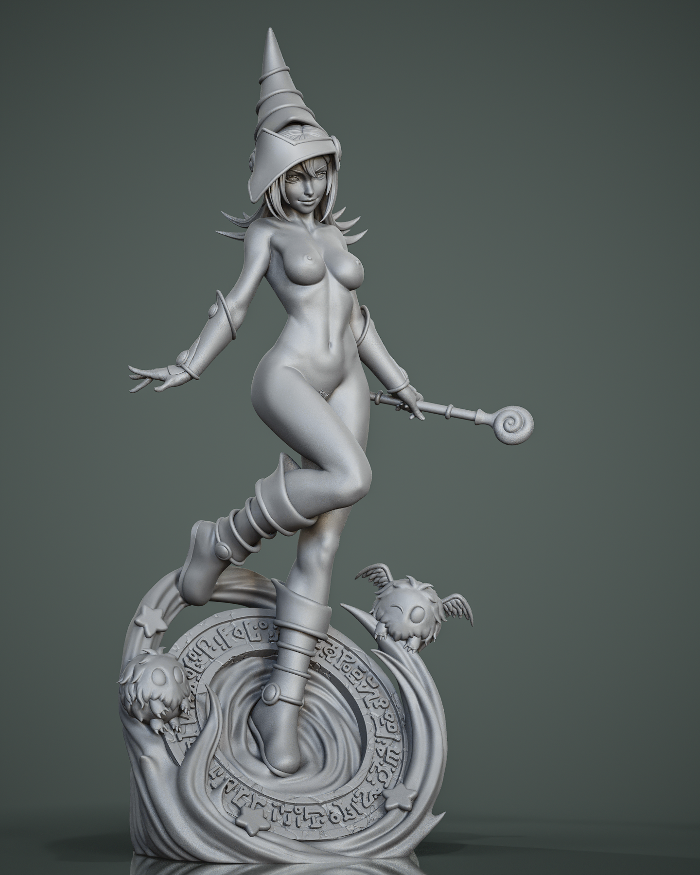 Dark Magician Girl Statue 3D-Printed Kit