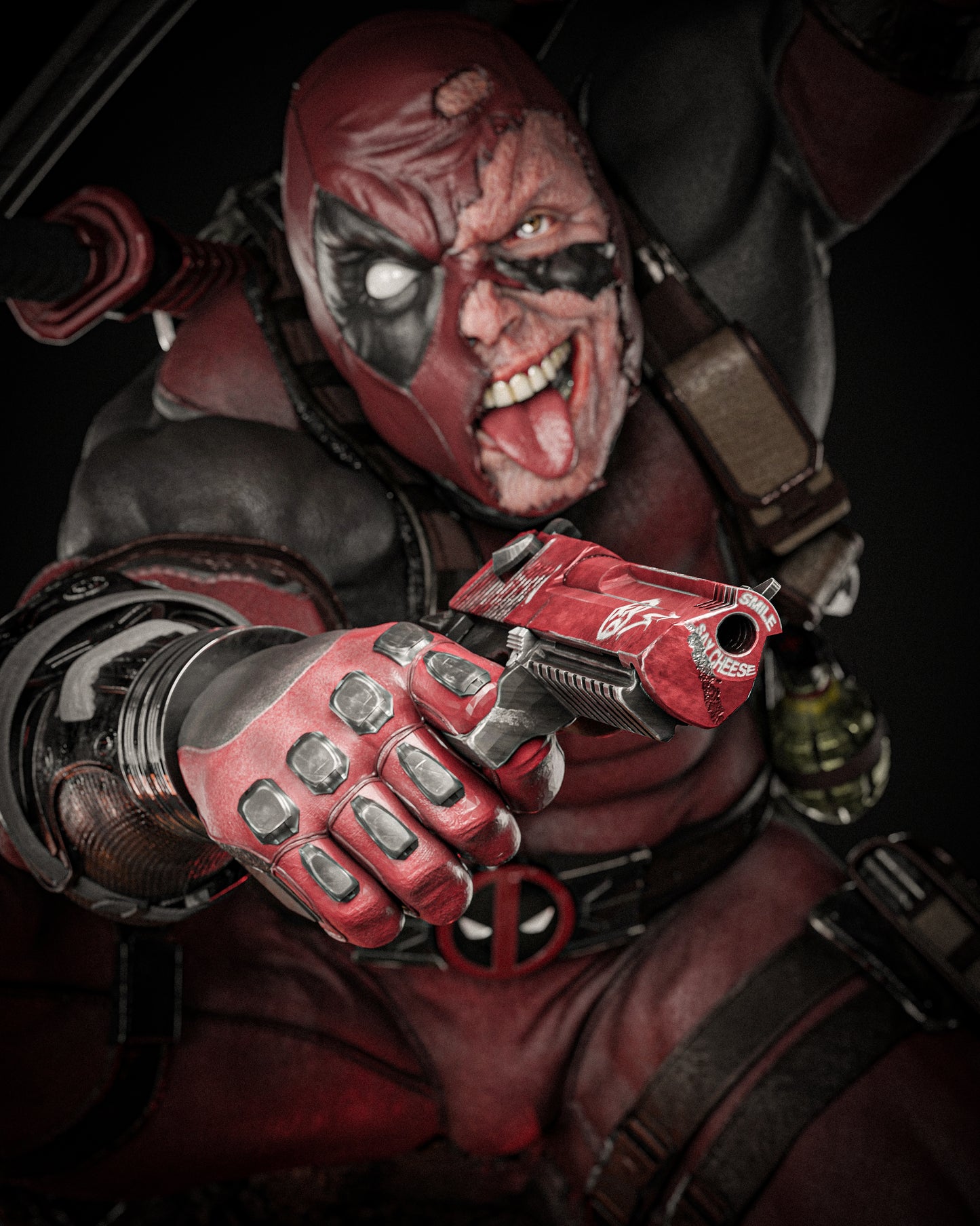 Deadpool Statue 3D-Printed Kit