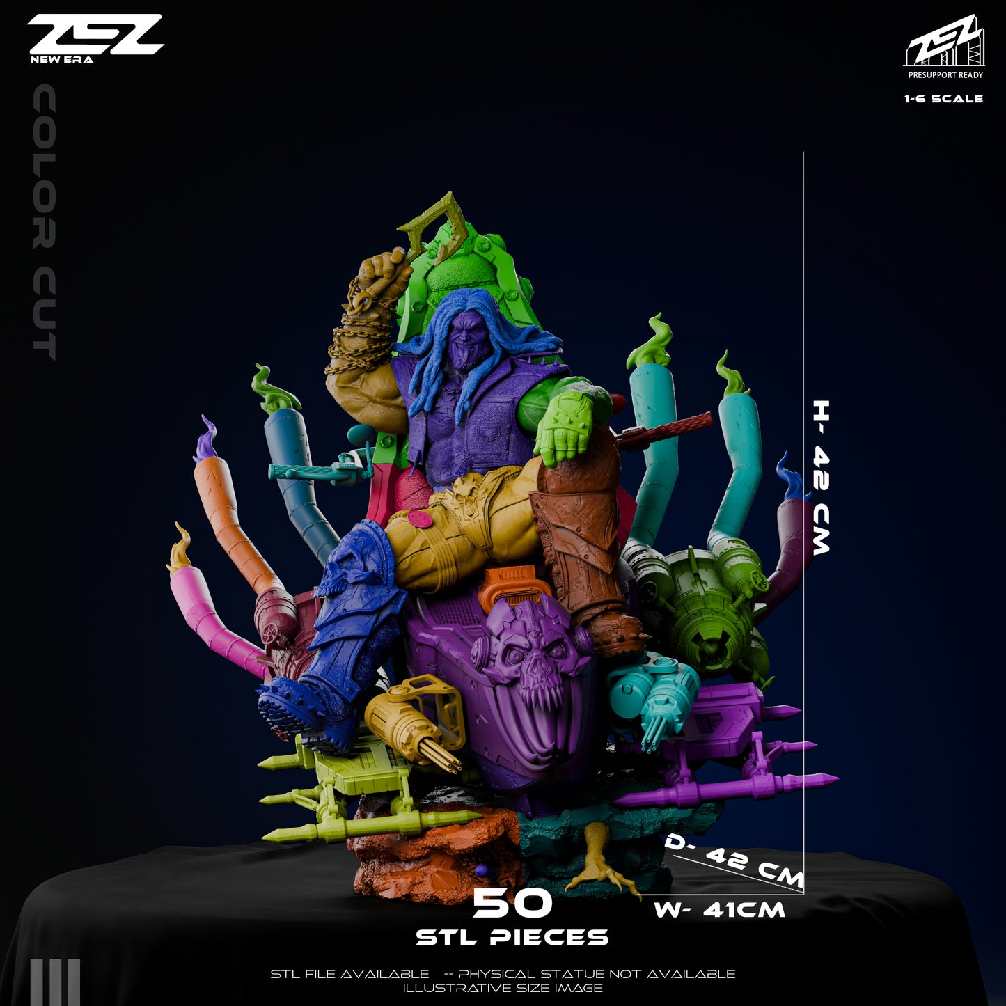 Lobo (Throne) Statue 3D-Printed Kit