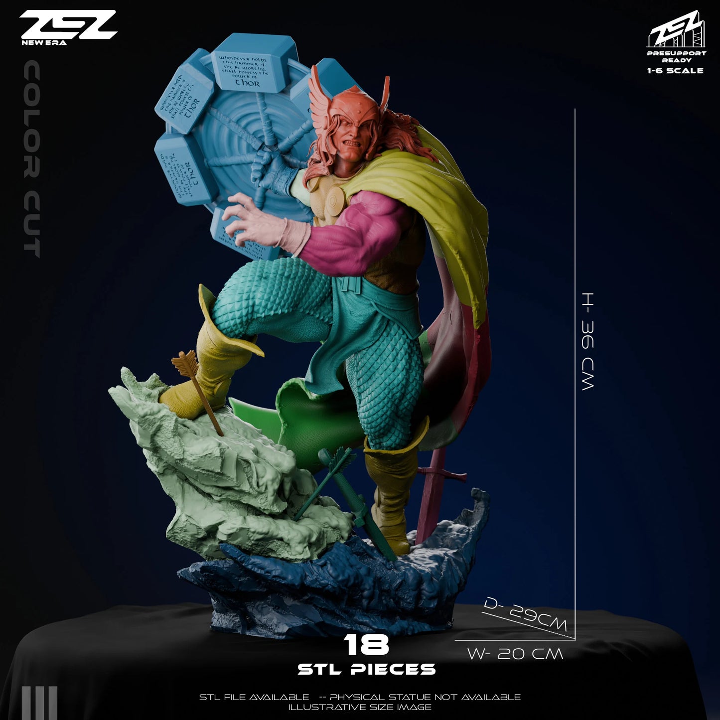 Thor Statue 3D-Printed Kit