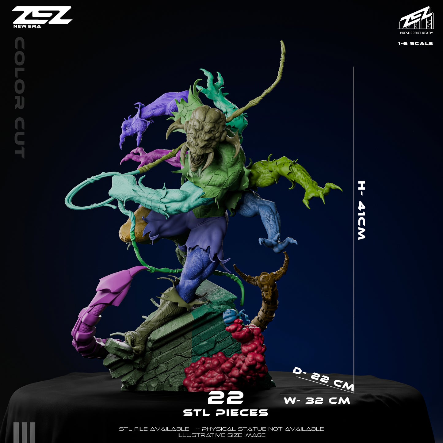 Man Spider Statue 3D-Printed Kit
